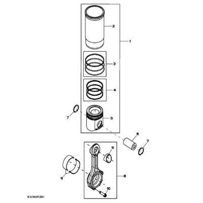 Group 48: Piston and Connecting Rod, continued  第48組：活塞和連桿，&ldquo;GM93289,&rdquo;&ldquo;GM93285,&rdquo;&ldquo;GM91650,&rdquo;&ldquo;GM85414,&rdquo;&ldquo;GM85412,&a