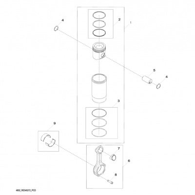 Group 48: Piston and Connecting Rod, continued  第48組：活塞和連桿，“GM93289,”“GM93285,”“GM91650,”“GM85414,”“GM85412,”“GM85410,”“GM